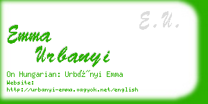 emma urbanyi business card